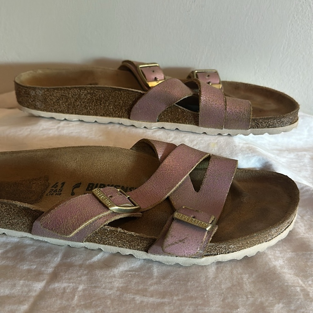 Birkenstock Yao Metallic Pink EU 41 US 10 - Picture 4 of 5